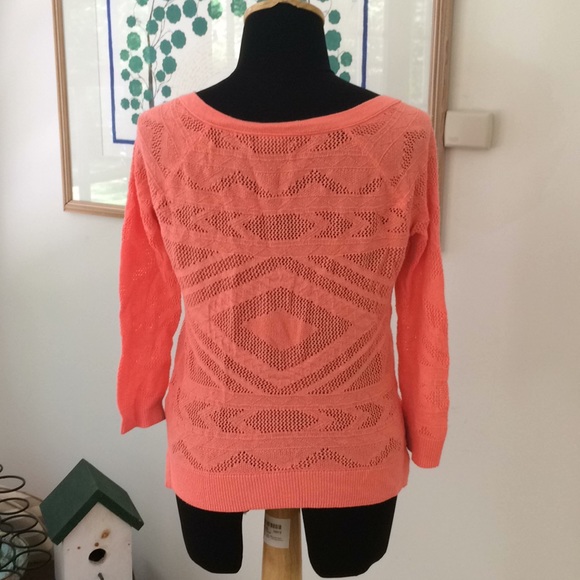 Coral Openwork Cardigan - Picture 2 of 4